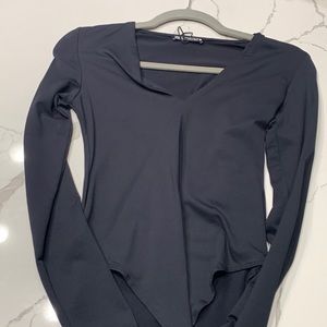 Long sleeve V-neck bodysuit